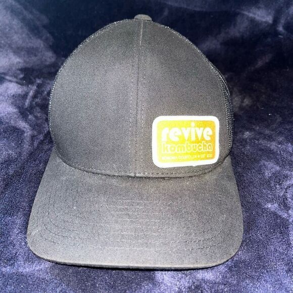 Pacific Headwear‎ Branded Revive Kombucha SnapBack Trucker Hat Black Cap - Picture 1 of 7